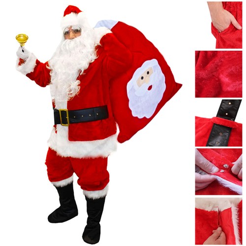 Costume babbo natale - natale, deluxe
